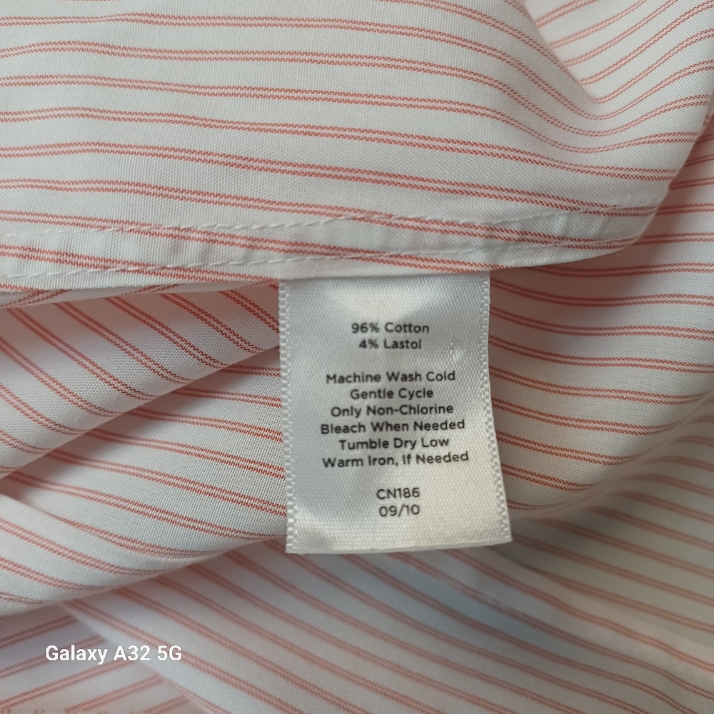Talbots Women Size 22W  Red Striped Blouse - Picture 14 of 14